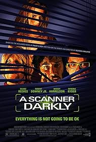 Keanu Reeves, Winona Ryder, Robert Downey Jr., and Woody Harrelson in A Scanner Darkly (2006)