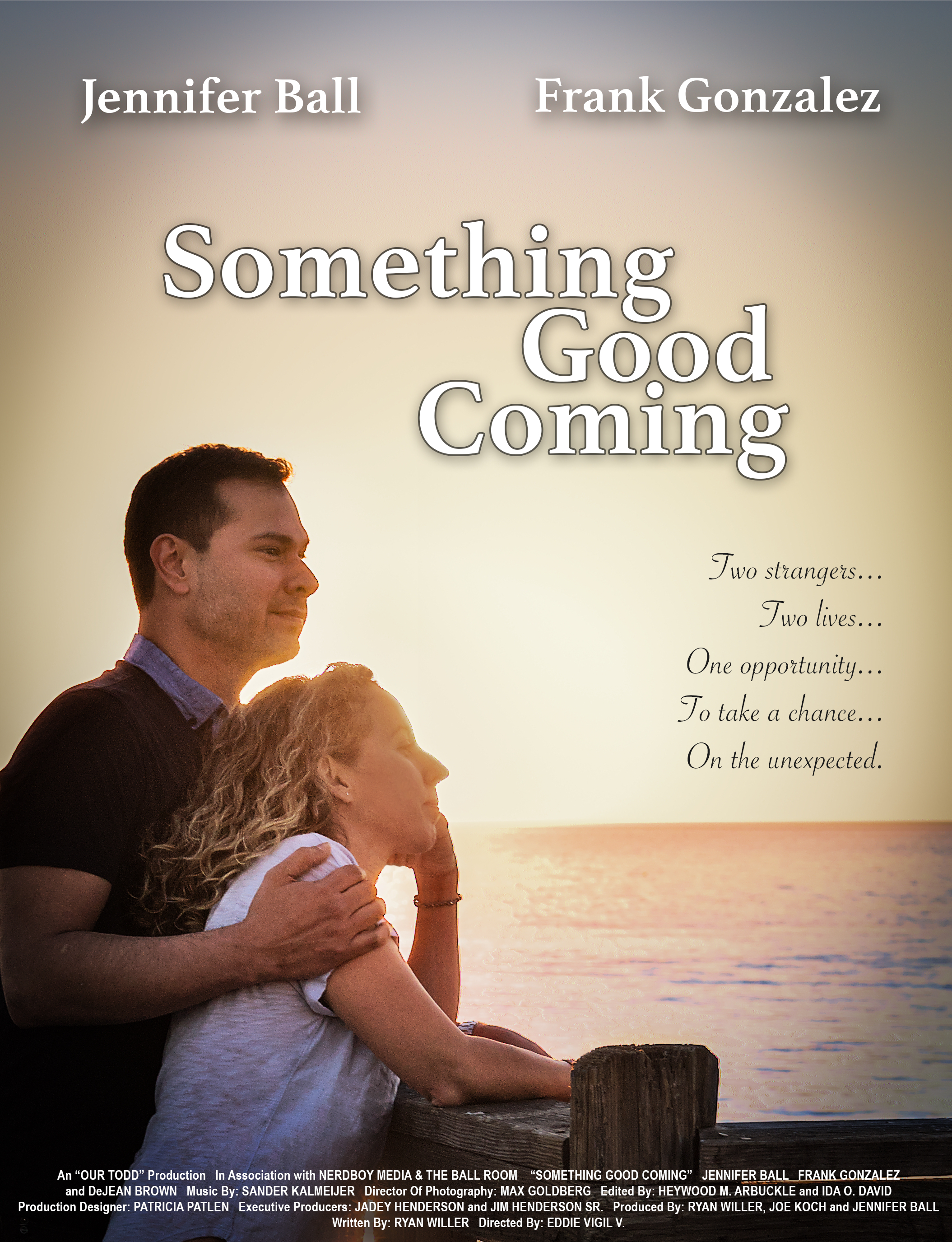 Frank Gonzalez and Jennifer Ball in Something Good Coming (2023)