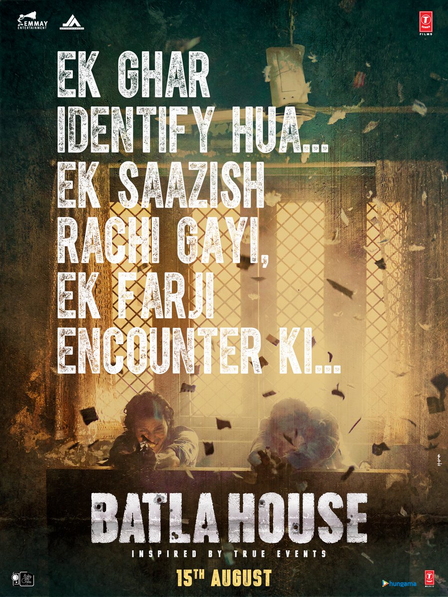 John Abraham, Sahidur Rahaman, Kranti Prakash Jha, and Mrunal Thakur in Batla House (2019)