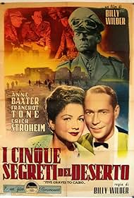 Anne Baxter, Erich von Stroheim, and Franchot Tone in I cinque segreti del deserto (1943)