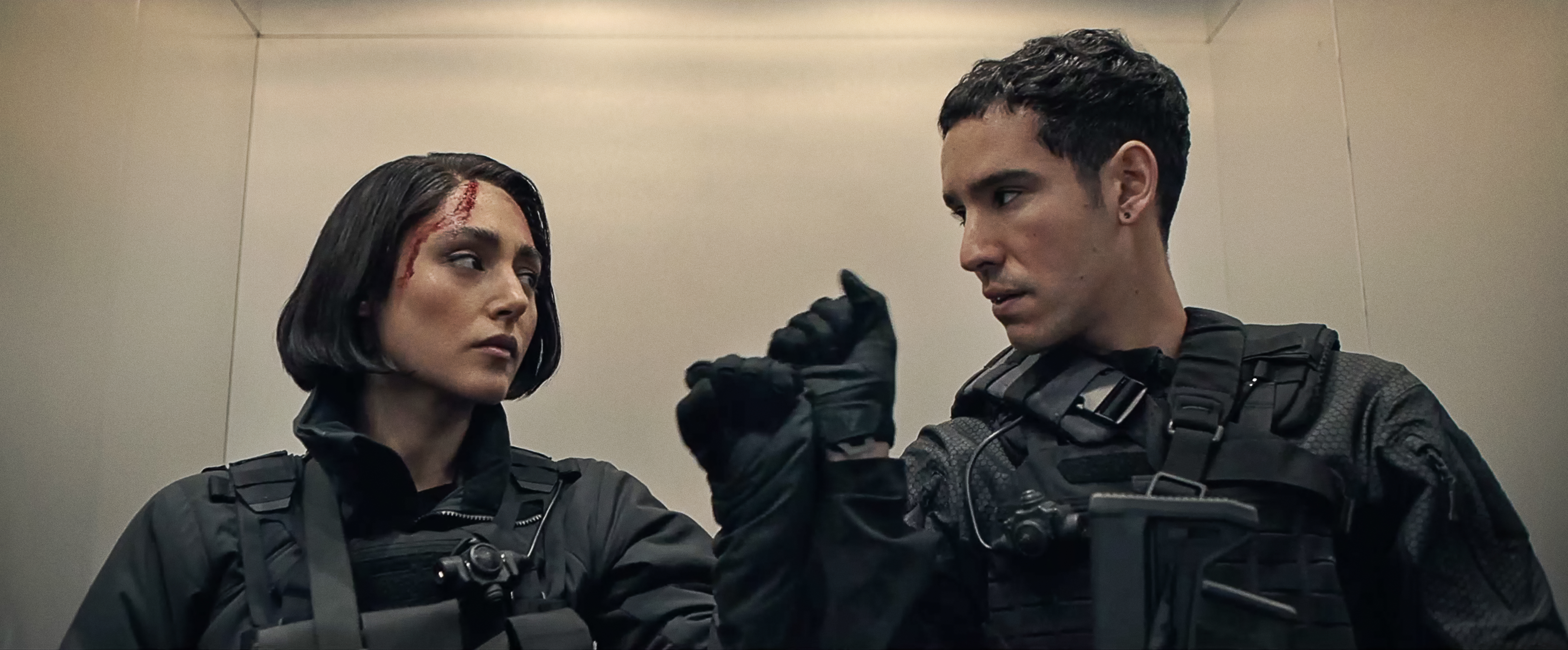 Golshifteh Farahani and Adam Bessa in Extraction II (2023)