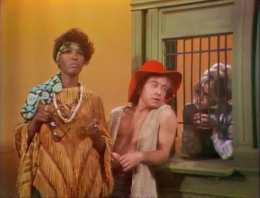 Goldie Hawn, Henry Gibson, and Teresa Graves in Rowan & Martin's Laugh-In (1967)