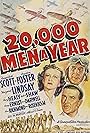 Randolph Scott, Preston Foster, and Margaret Lindsay in 20,000 Men a Year (1939)