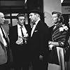 James Dean, Jim Backus, Edward Platt, and Ann Doran in 