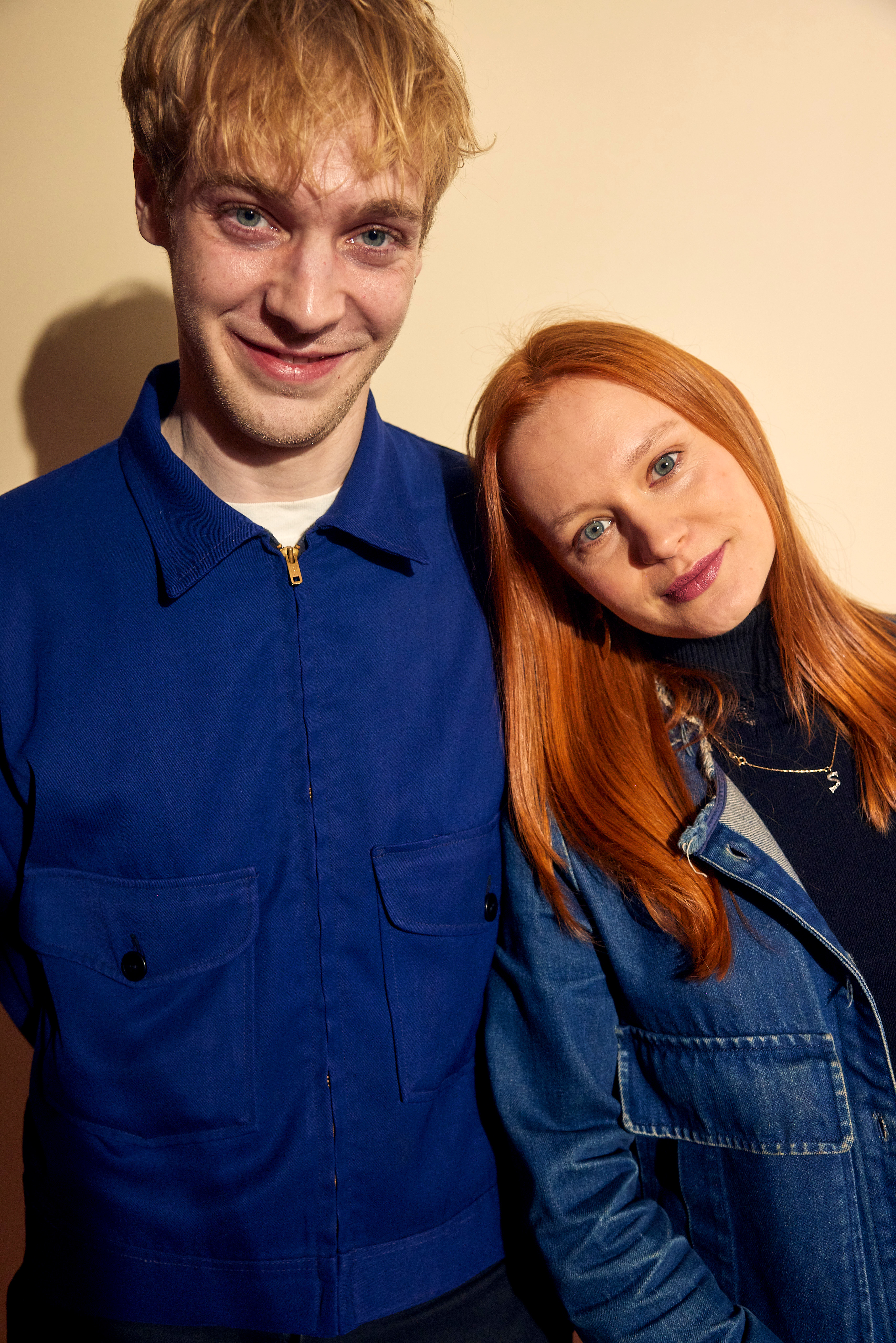 Reuben Hamlyn and Sophie Compton at an event for Another Body (2023)