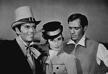 8514-23 "War and Peace" Audrey Hepburn, Mel Ferrer and Henry Fonda