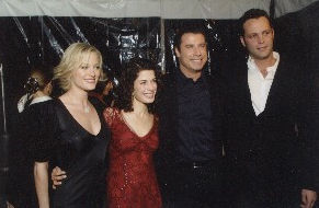 Susan Floyd with Teri Polo, John Travolta, and Vince Vaughn at the "Domestic Disturbance" premiere.