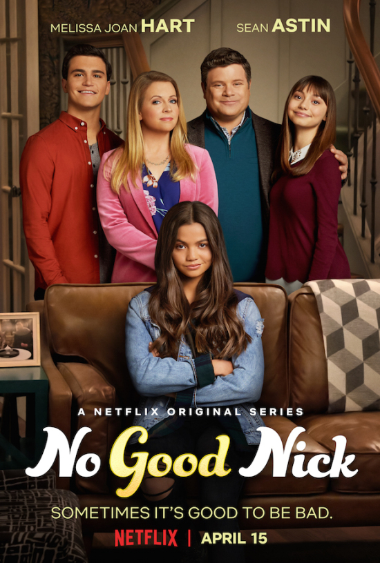 Sean Astin, Melissa Joan Hart, Kalama Epstein, Siena Agudong, and Lauren Lindsey Donzis in No Good Nick (2019)