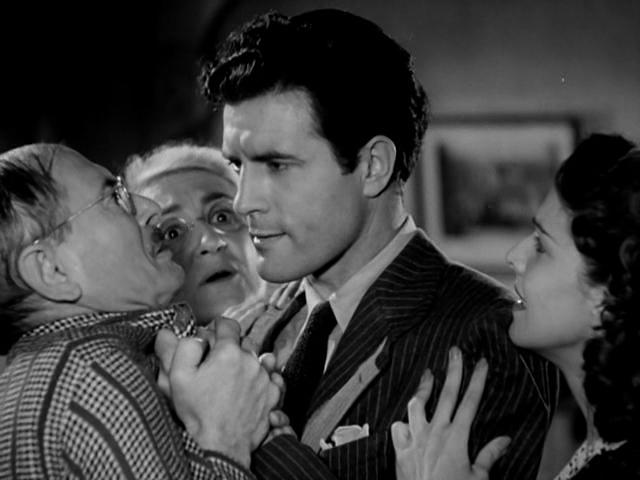 Ethel Griffies, Charles Halton, John McGuire, and Margaret Tallichet in Stranger on the Third Floor (1940)