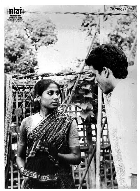 Smita Patil and Om Puri in Tarang (1984)