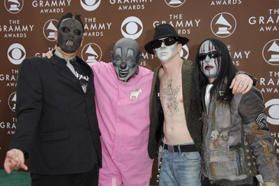 Shawn Crahan, Paul Gray, Joey Jordison, Sid Wilson, and Slipknot at an event for The 48th Annual Grammy Awards (2006)