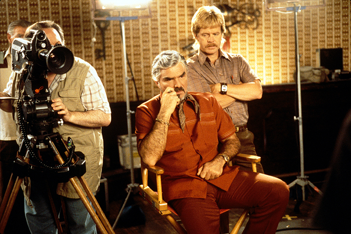 William H. Macy, Burt Reynolds, Ricky Jay, and Jack Wallace in Boogie Nights (1997)