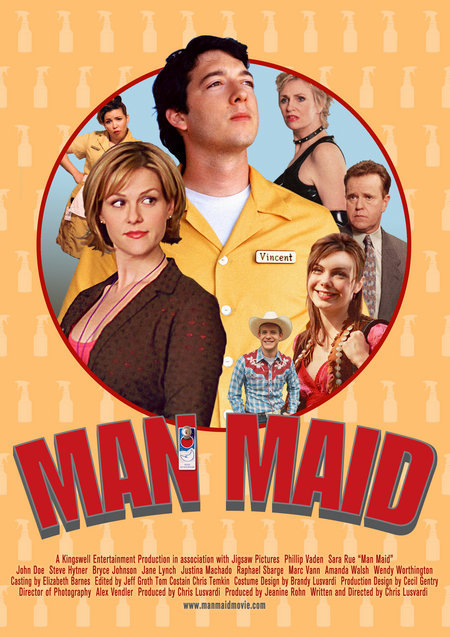 Steve Hytner, Jane Lynch, Justina Machado, Sara Rue, Amanda Walsh, and Phillip Vaden in Man Maid (2008)