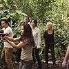 Jeff Fahey, Daniel Dae Kim, Emilie de Ravin, Matthew Fox, Jorge Garcia, Yunjin Kim, and Evangeline Lilly in Lost (2004)