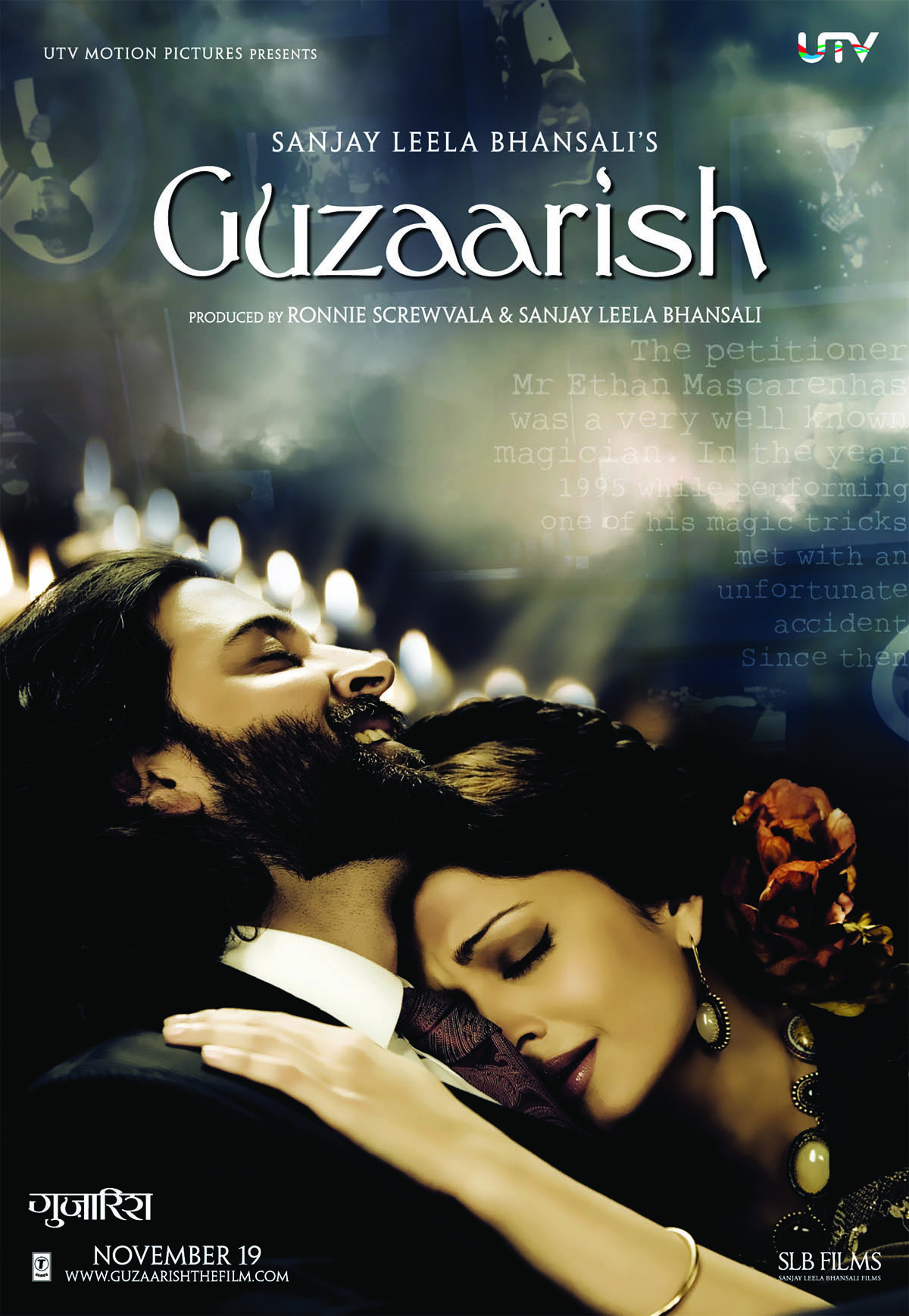 Hrithik Roshan and Aishwarya Rai Bachchan in Guzaarish (2010)