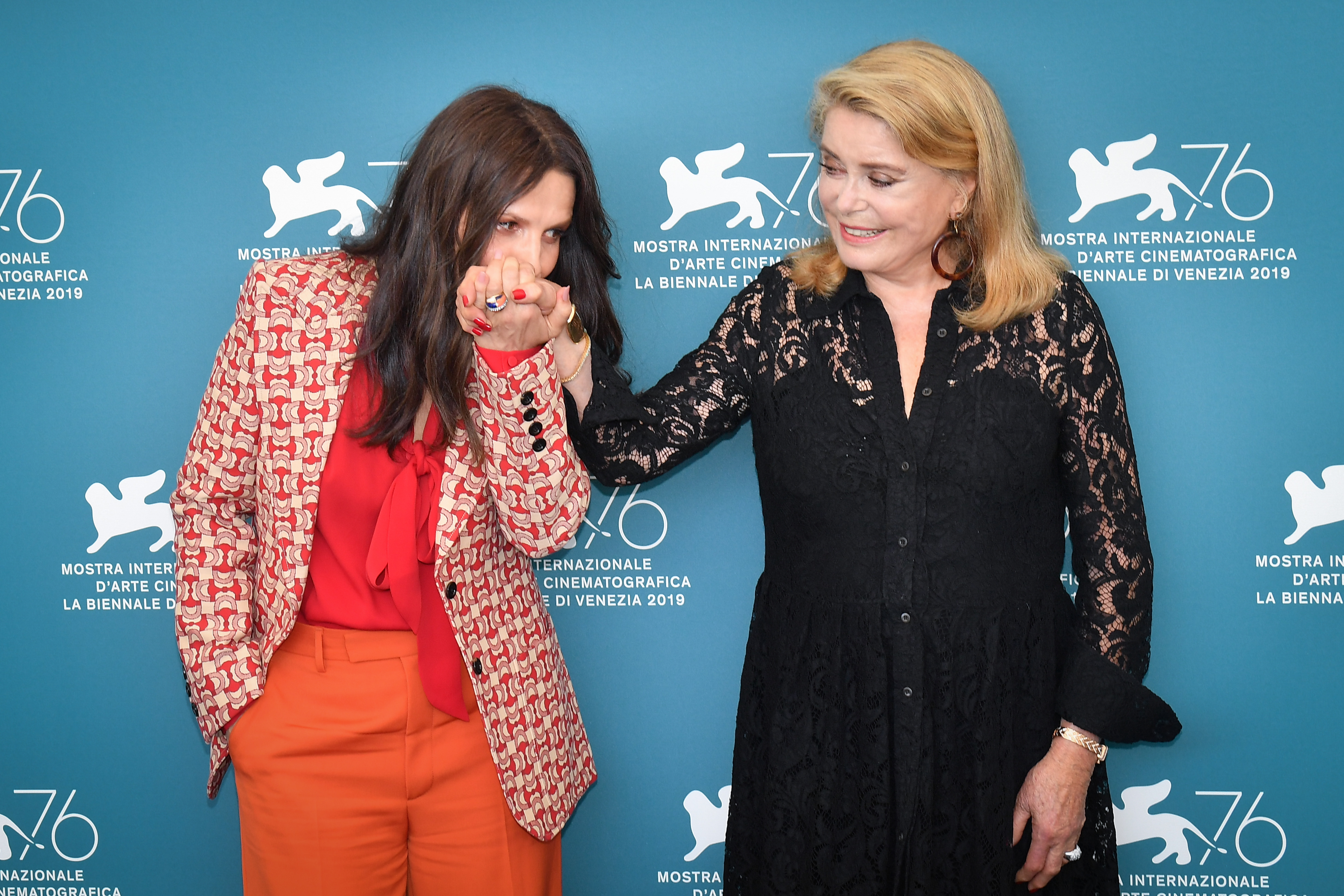 Juliette Binoche and Catherine Deneuve at an event for The Truth (2019)