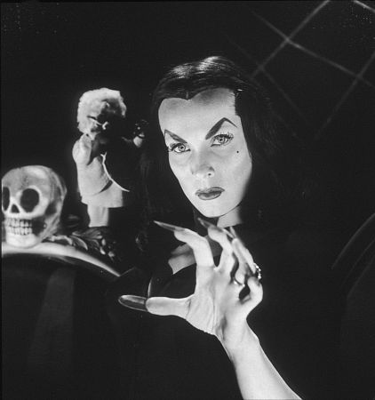 Maila Murmi as "Vampira"the first TV horror hostess for ABC, 1954