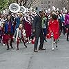 Cameron Diaz, Jamie Foxx, Rose Byrne, Patricia Pinto, Francesca Pinto, Stephanie Kurtzuba, Nicolette Pierini, Amanda Troya, and Quvenzhané Wallis in Annie (2014)