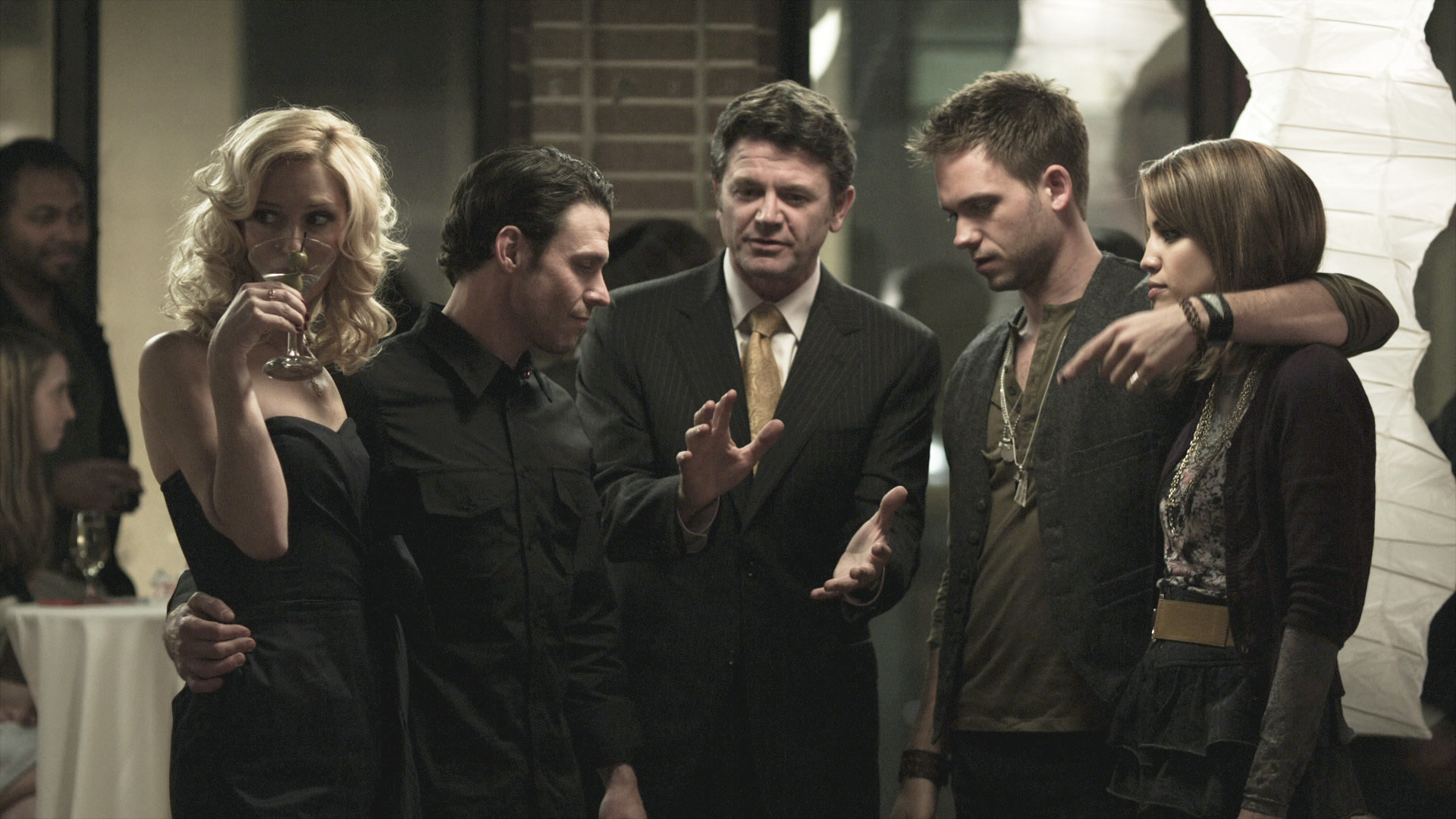 Vanessa Branch, John Michael Higgins, Blayne Weaver, Patrick J. Adams, and Natalie Morales in 6 Month Rule (2011)