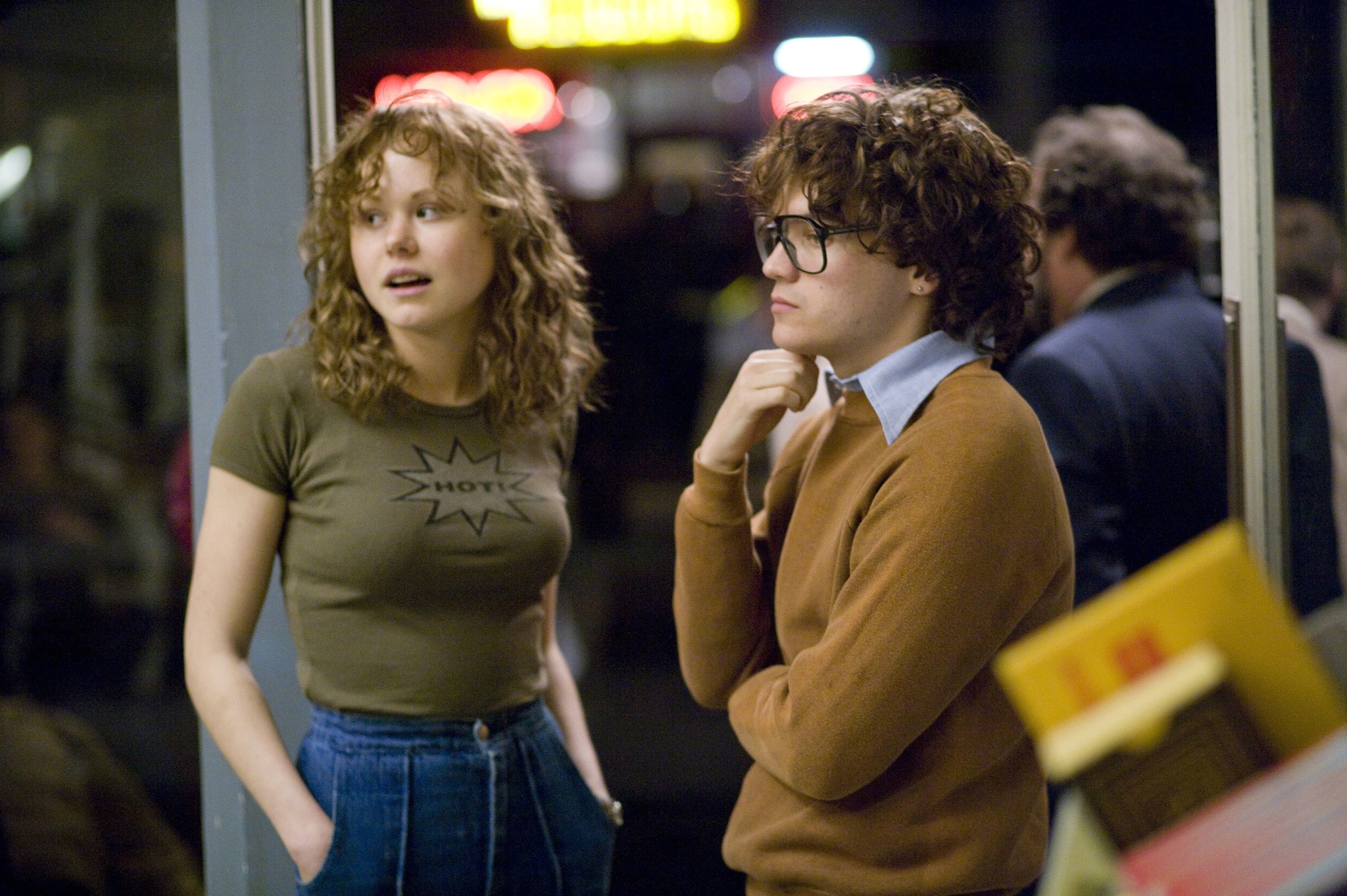 Emile Hirsch and Alison Pill in Milk (2008)