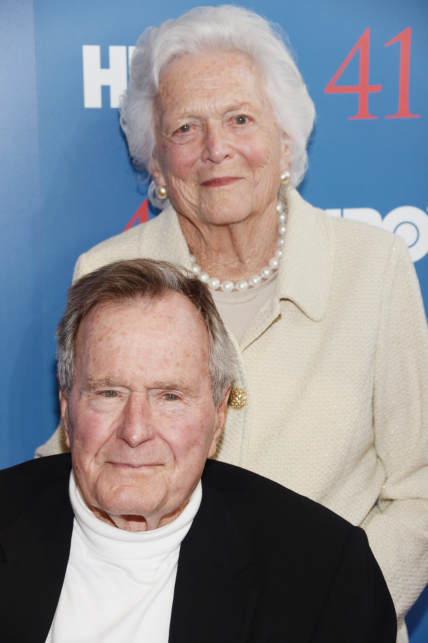 Barbara Bush and George Bush at an event for 41 (2012)