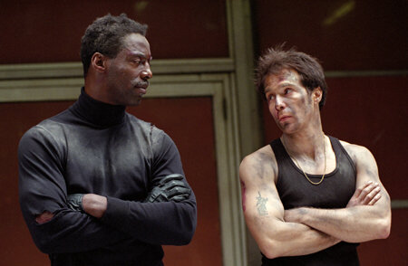 (L-r) ISAIAH WASHINGTON and SAM ROCKWELL 