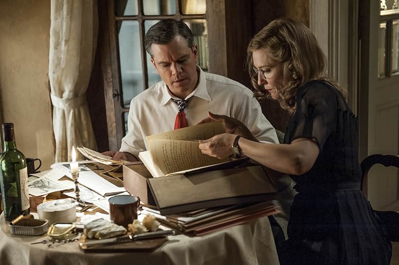 Matt Damon and Cate Blanchett in The Monuments Men (2014)