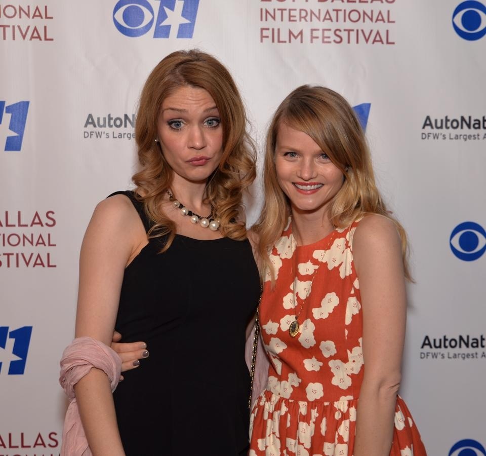 Cassie Shea with onscreen sister, Lindsay Pulsifer. At the premier for FLUTTER.