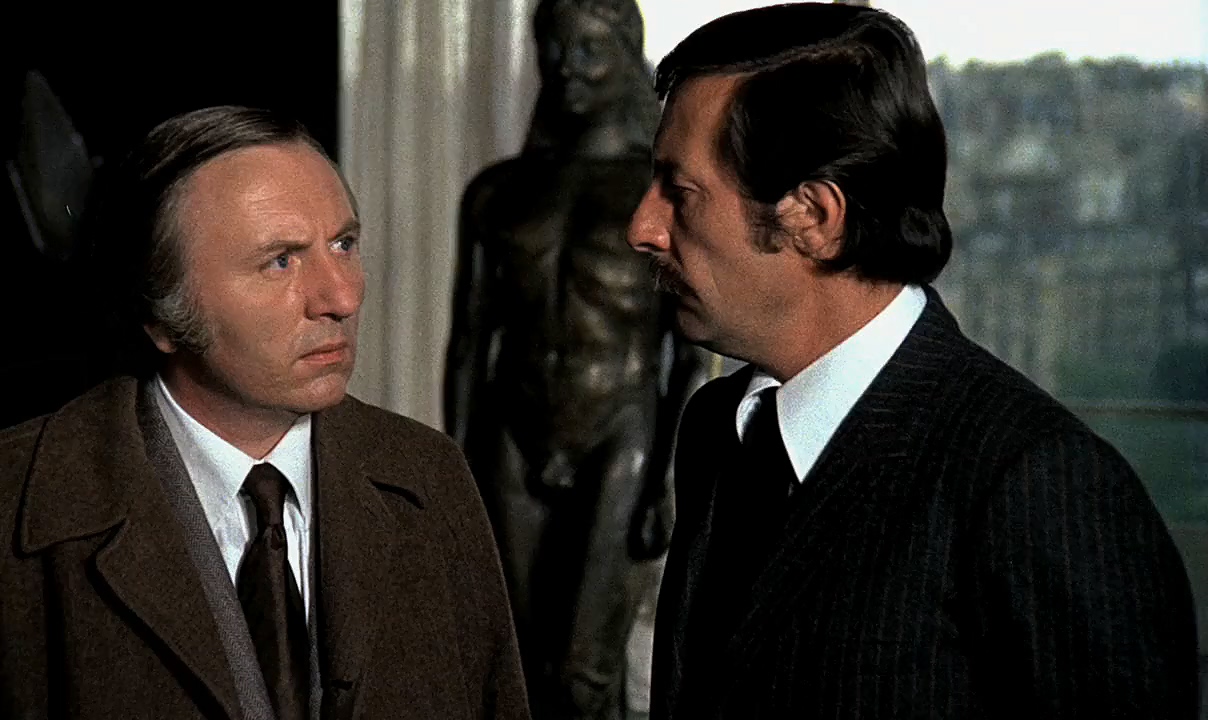 Paul Le Person and Jean Rochefort in The Tall Blond Man with One Black Shoe (1972)