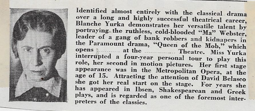 Blanche Yurka in Queen of the Mob (1940)