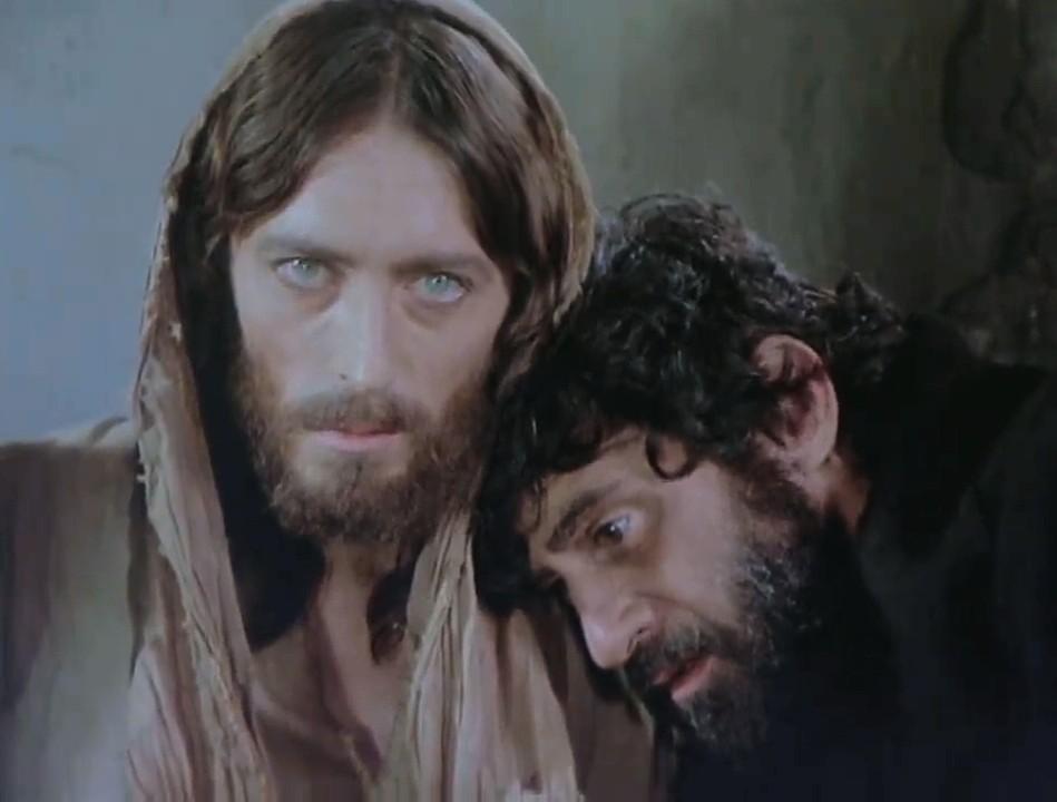 James Farentino and Robert Powell in Jesus of Nazareth (1977)