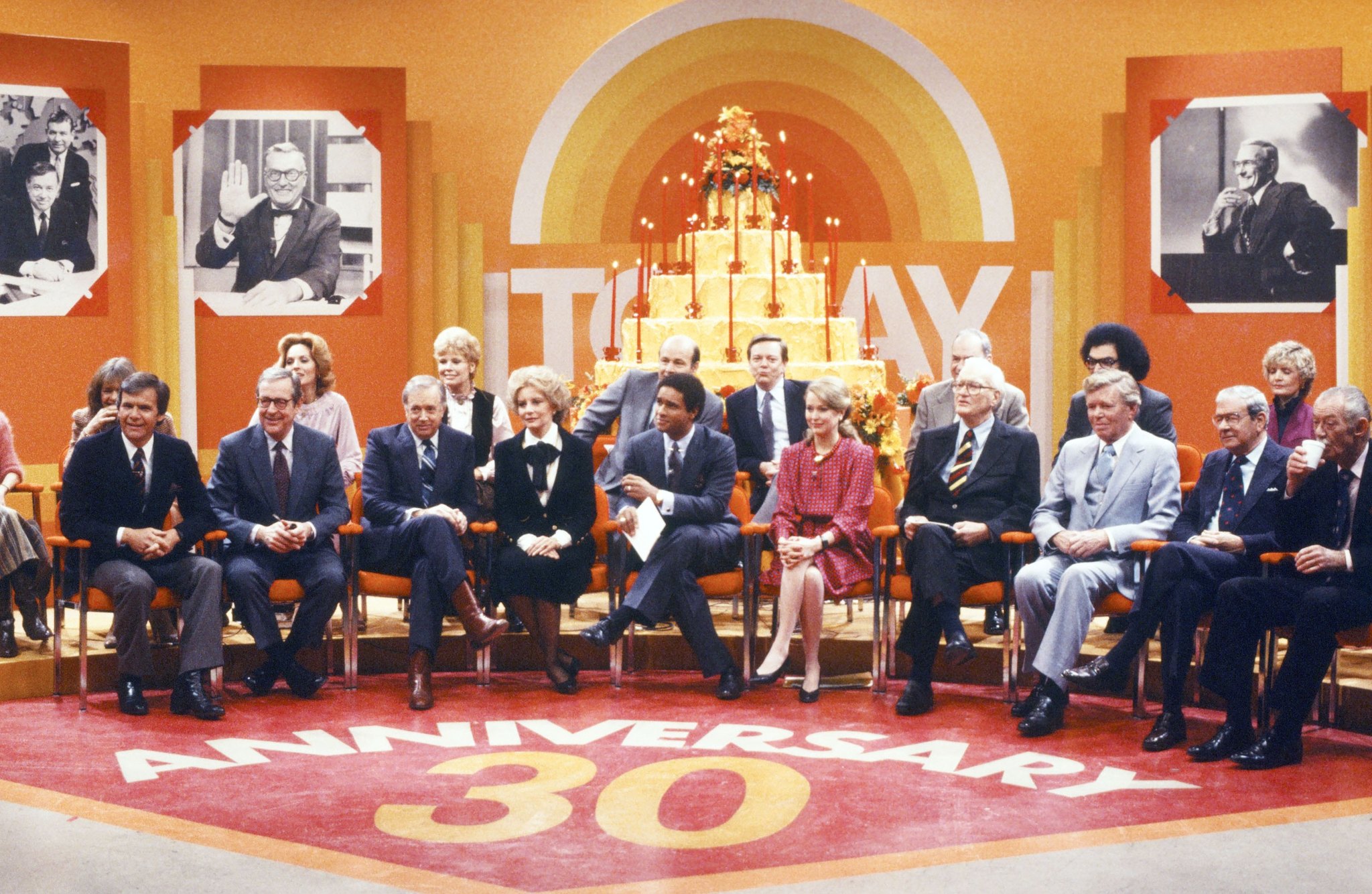 Florence Henderson, Frank Blair, Tom Brokaw, John Chancellor, Hugh Downs, Joe Garagiola, Dave Garroway, Bryant Gumbel, Jim Hartz, Jack Lescoulie, Edwin Newman, Helen O'Connell, Betsy Palmer, Estelle Parsons, Jane Pauley, Gene Shalit, Barbara Walters, and Pat Weaver in Today (1952)