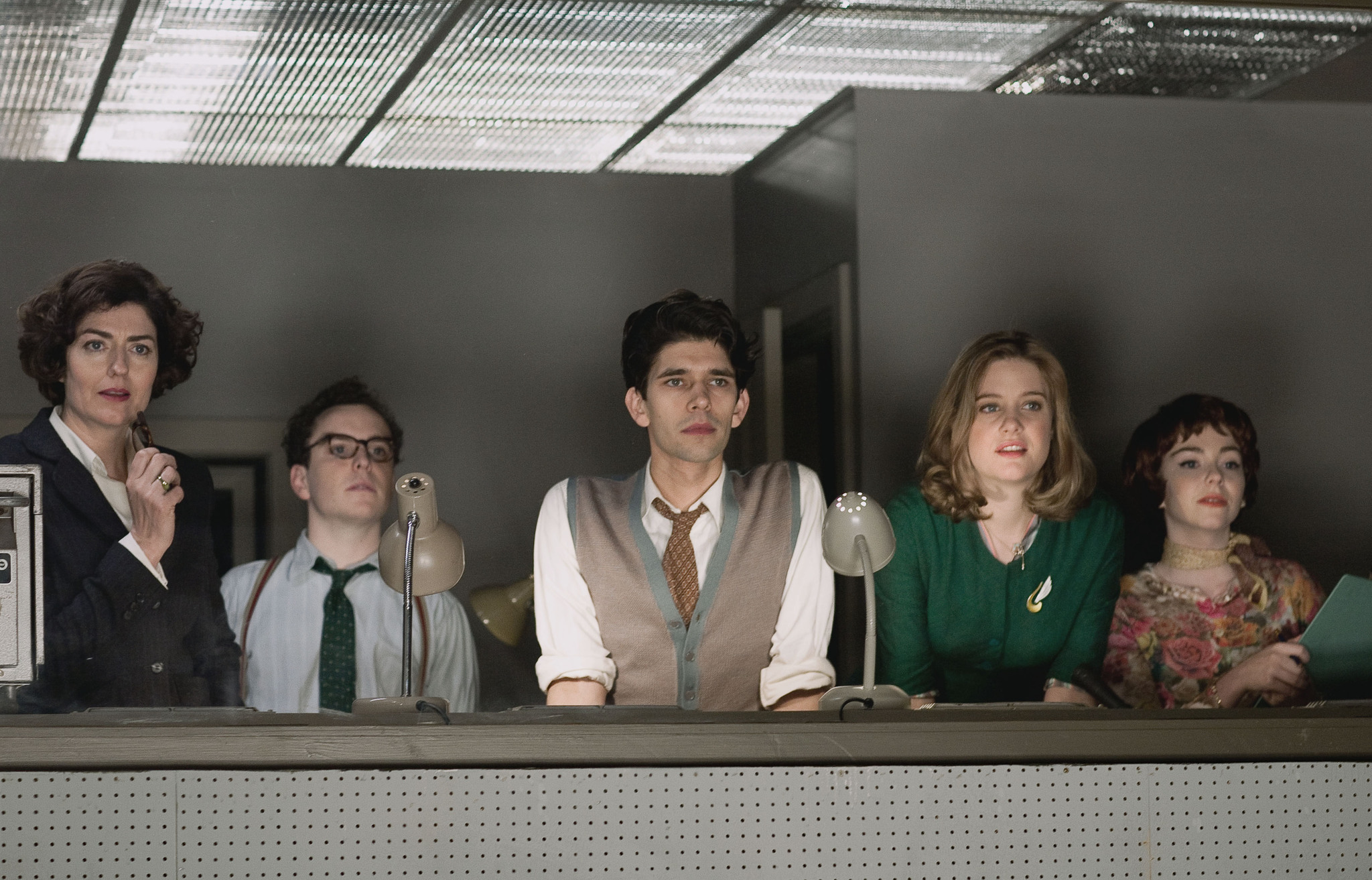 Anna Chancellor, Romola Garai, Ben Whishaw, Lisa Greenwood, and Joshua McGuire in The Hour (2011)