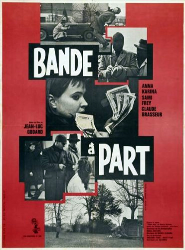 Claude Brasseur, Sami Frey, and Anna Karina in Band of Outsiders (1964)