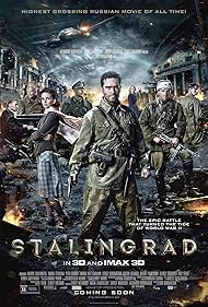 Thomas Kretschmann, Heiner Lauterbach, Andrey Smolyakov, Aleksey Barabash, Pyotr Fyodorov, Dmitriy Lysenkov, Yanina Studilina, Mariya Smolnikova, and Sergey Bondarchuk in Stalingrad (2013)