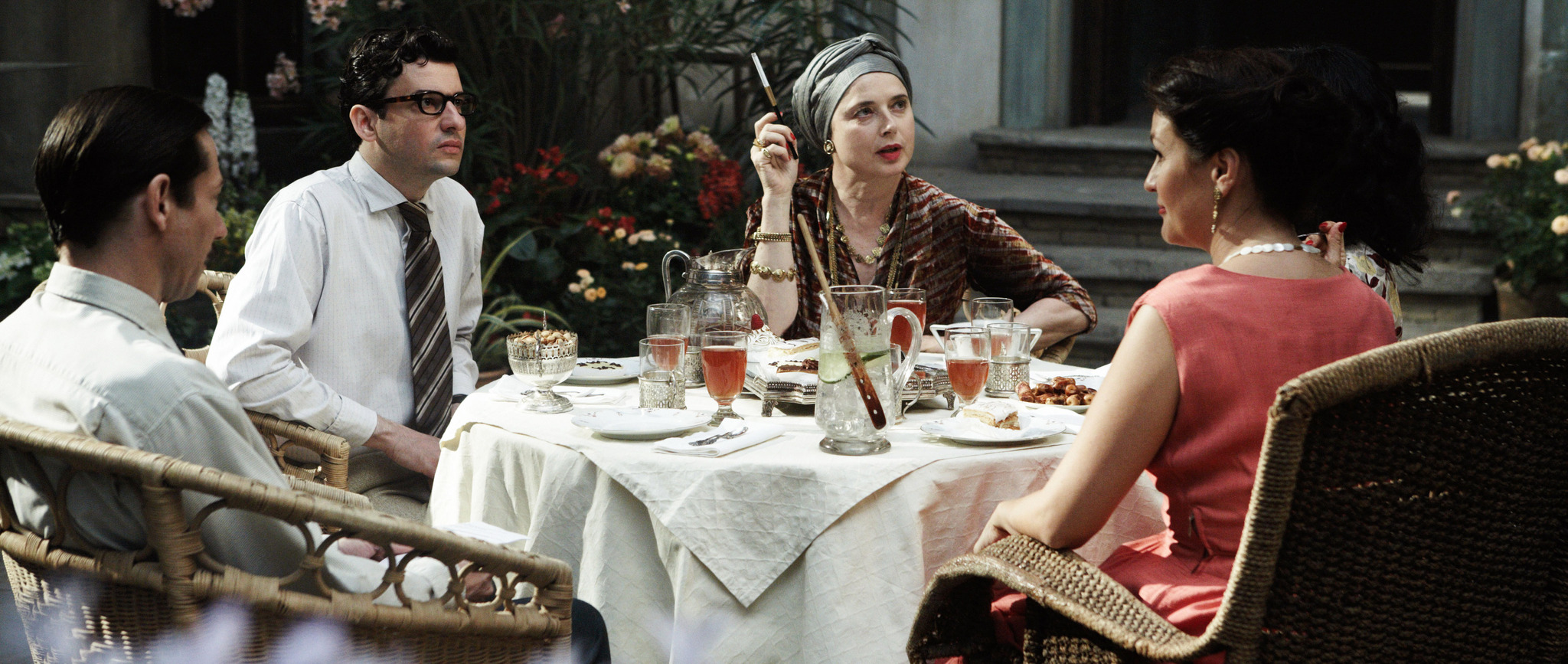 Isabella Rossellini, Mathieu Amalric, Éric Caravaca, and Rona Hartner in Chicken with Plums (2011)