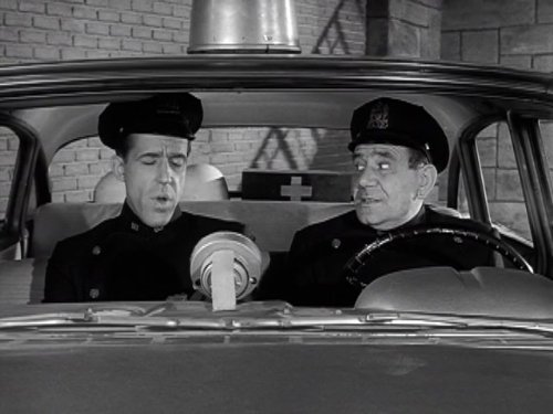 Fred Gwynne and Joe E. Ross in Car 54, Where Are You? (1961)