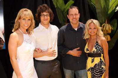 Kristin Chenoweth, Kirk DeMicco, Cheryl Hines, and Andy Samberg at an event for Space Chimps (2008)