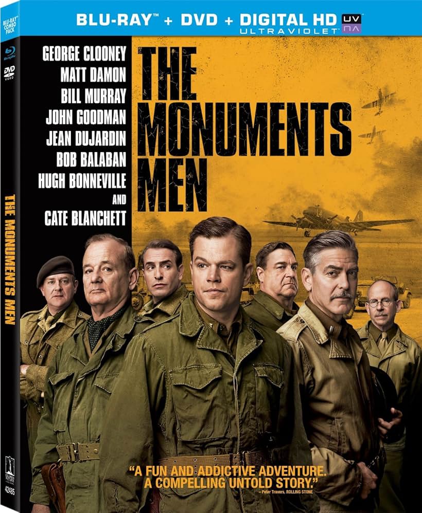 George Clooney, Bill Murray, Matt Damon, John Goodman, Bob Balaban, Hugh Bonneville, and Jean Dujardin in The Monuments Men (2014)