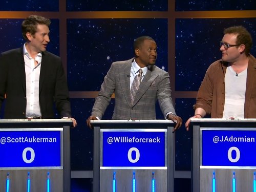 Scott Aukerman and James Adomian in @midnight (2013)