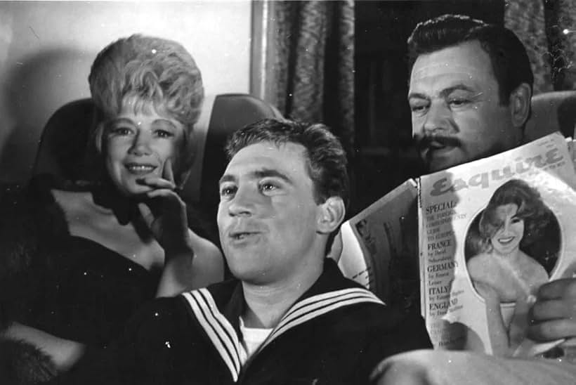 Yefim Kopelyan, Lyudmila Shagalova, and Vladimir Vysotskiy in 713 prosit posadku (1962)