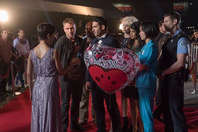 Bae Doona, Max Riemelt, Brian J. Smith, Miguel Ángel Silvestre, Tuppence Middleton, Tina Desai, Fernanda Borches, and Toby Onwumere in Sense8 (2015)