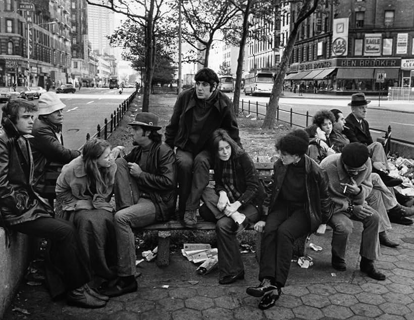 Al Pacino, Warren Finnerty, Marcia Jean Kurtz, Paul Mace, Nancy MacKay, Larry Marshall, Kiel Martin, Michael McClanathan, Angie Ortega, and Kitty Winn in The Panic in Needle Park (1971)