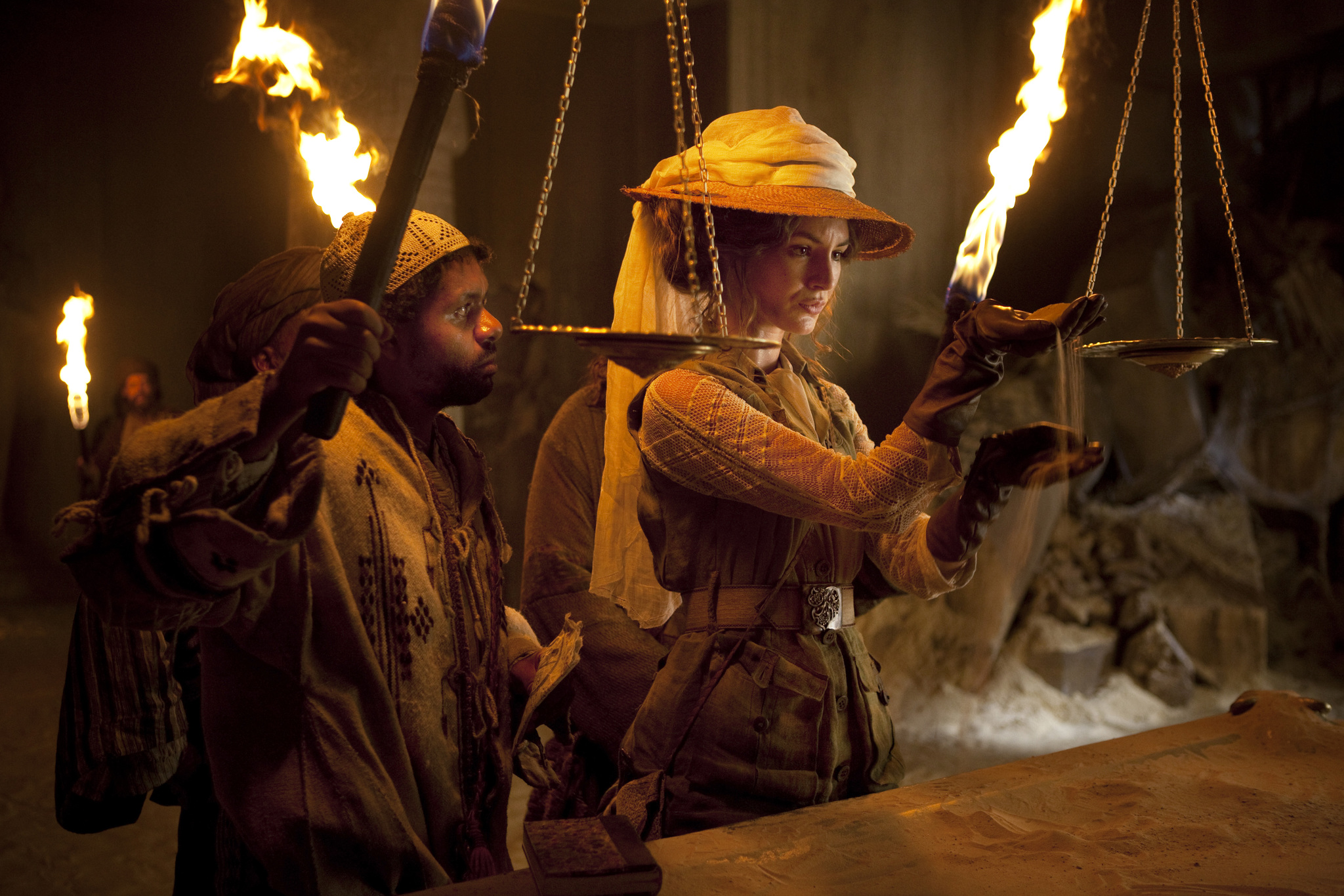 Youssef Hajdi and Louise Bourgoin in The Extraordinary Adventures of Adèle Blanc-Sec (2010)