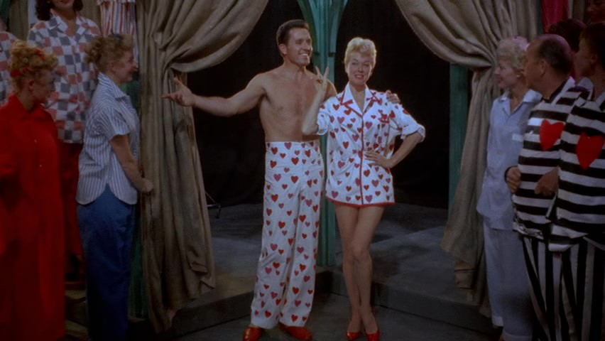 Doris Day and John Raitt in The Pajama Game (1957)