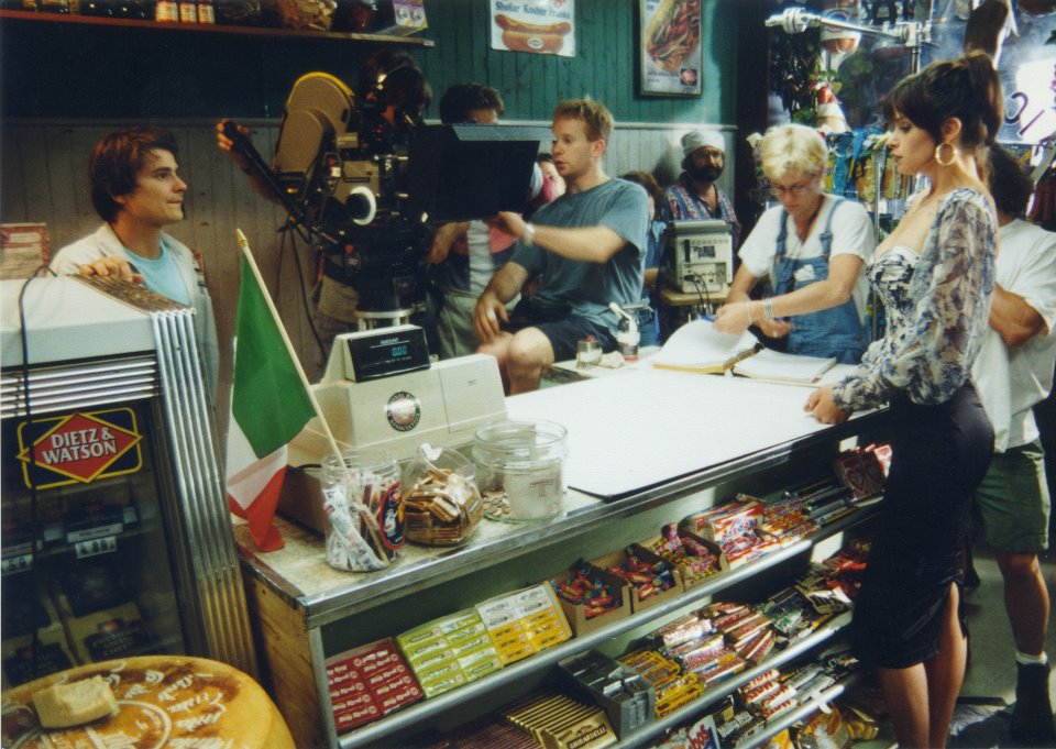 On the set of The Deli with Brian Vincent and Lorri Bagley.