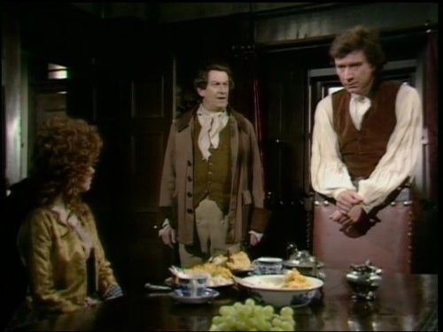 Robin Ellis, Angharad Rees, and John Ringham in Poldark (1975)