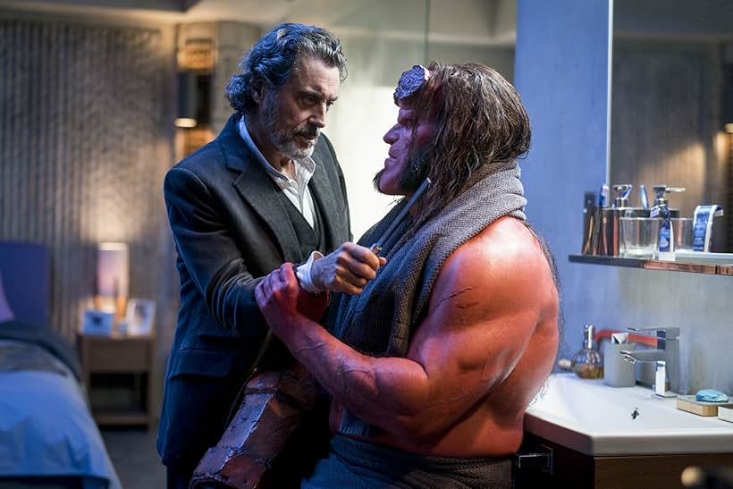 Ian McShane and David Harbour in Hellboy (2019)