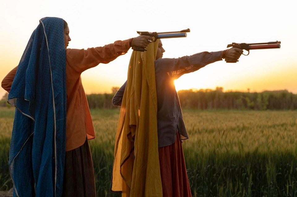 Taapsee Pannu and Bhumi Pednekar in Saand Ki Aankh (2019)