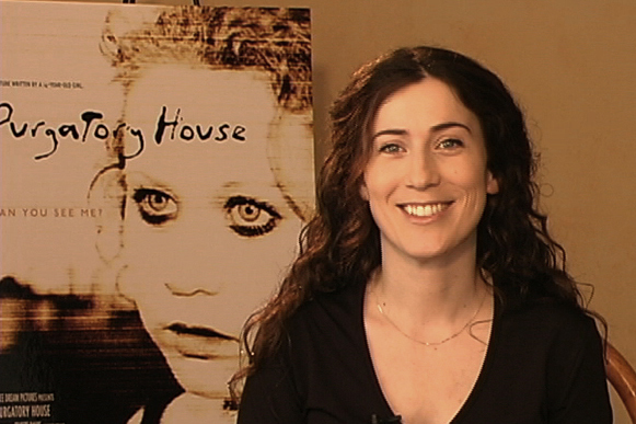 Photo date: 9 March 2005 Cindy Baer is interviewed for "The Making of Purgatory House".